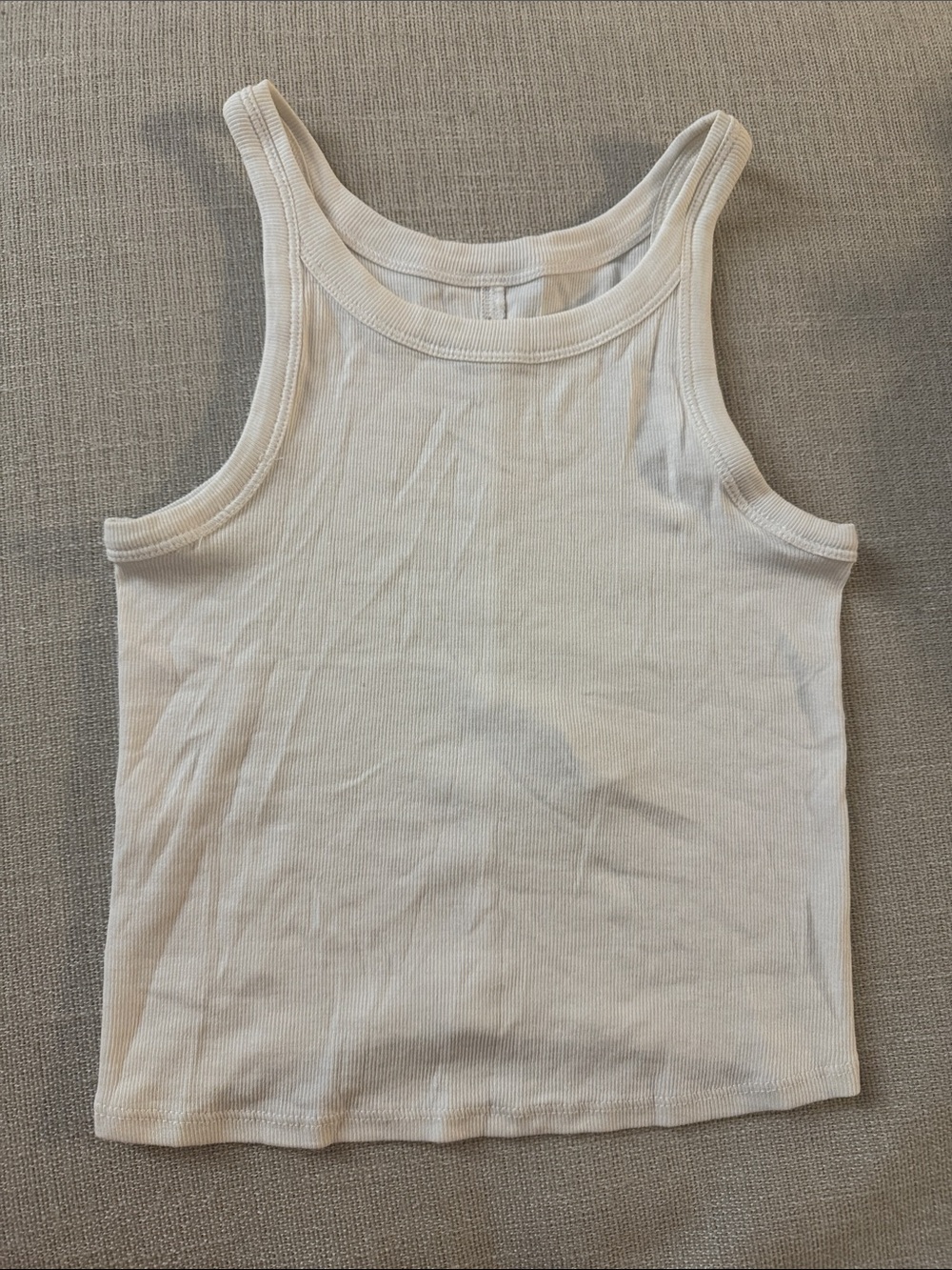 Everlane White Rib Tank Top
